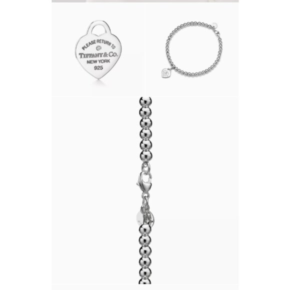 Tiffany & Co. Sterling Silver Return To Tiffany Silver Bead Red Heart Bracelet - Picture 9 of 16